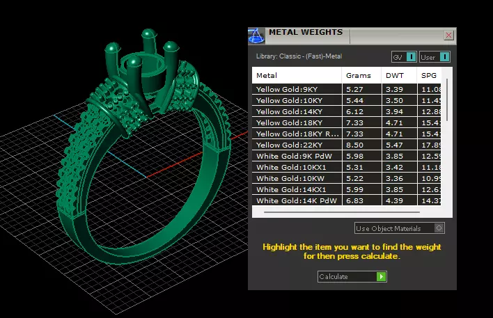 Gold Engagement Ring  3D print model_8