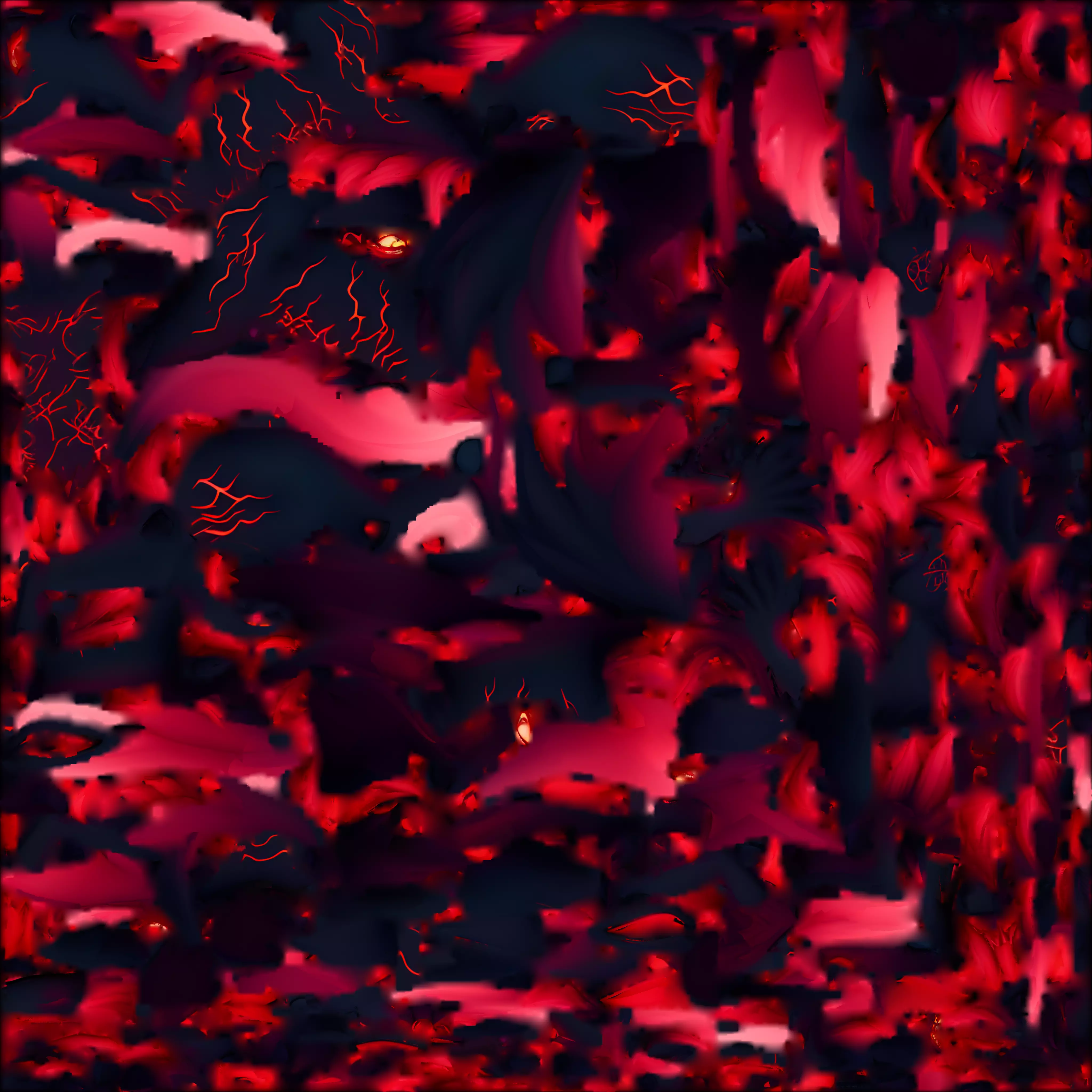 Voidfang Shadow Flame Wolf Creature 3D Model Dark Fantasy  Low-poly 3D model_1