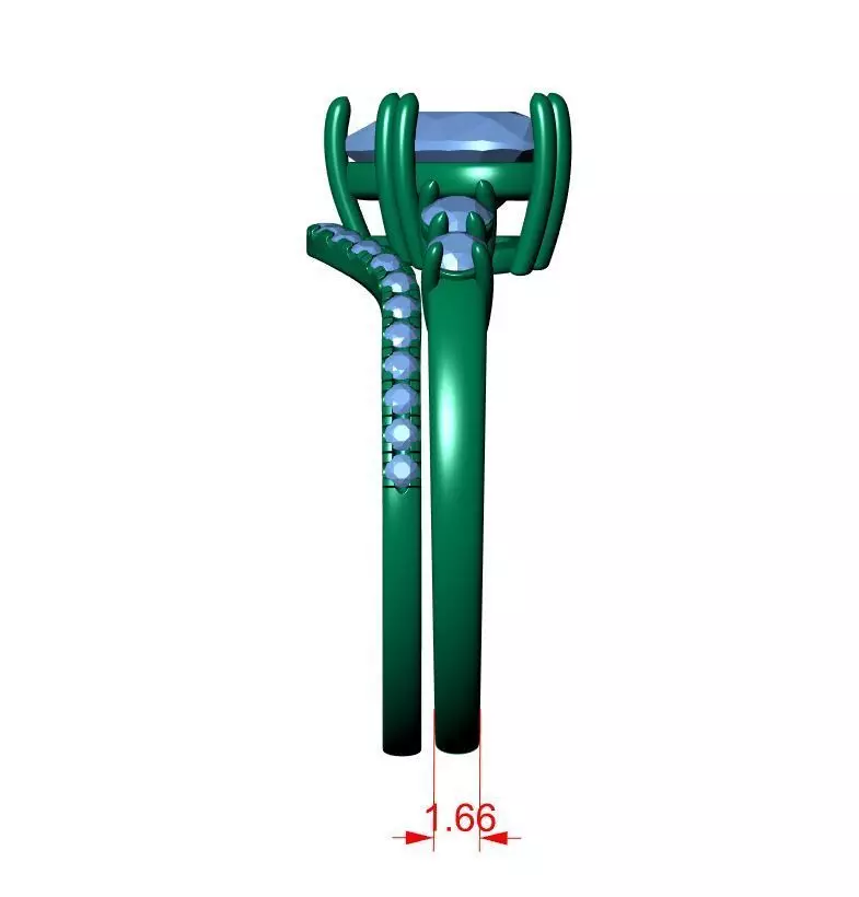 Heart Engagement Ring 3D print model_12