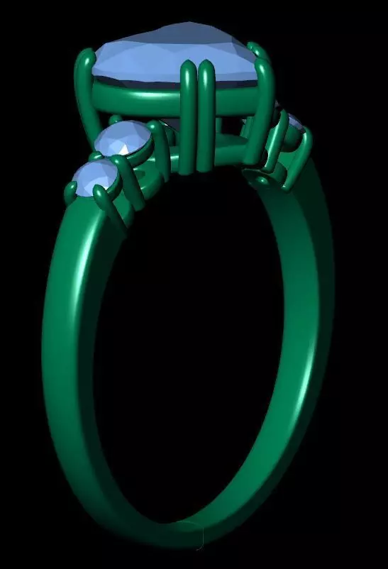 Heart Engagement Ring 3D print model_14