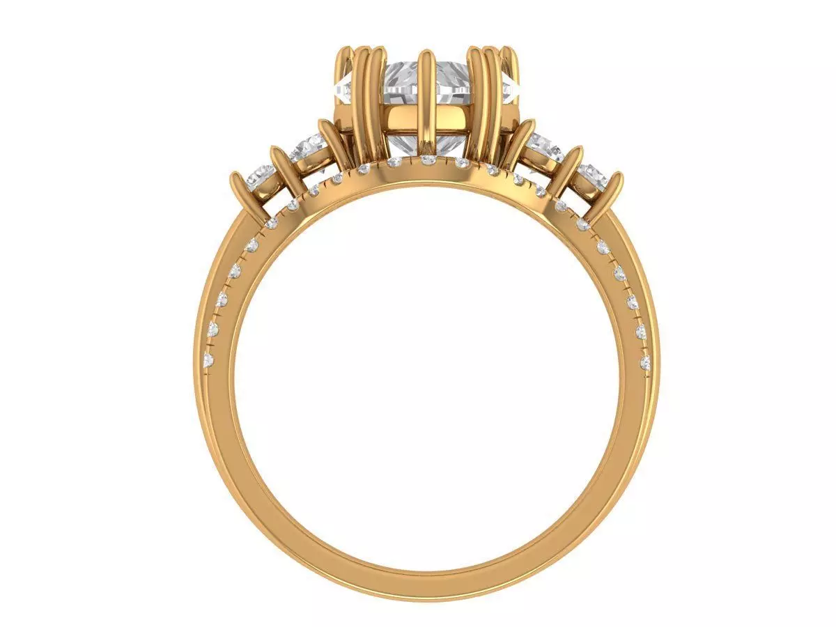 Heart Engagement Ring 3D print model_4