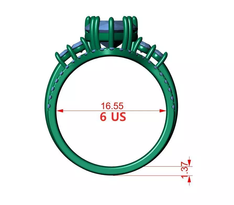 Heart Engagement Ring 3D print model_11