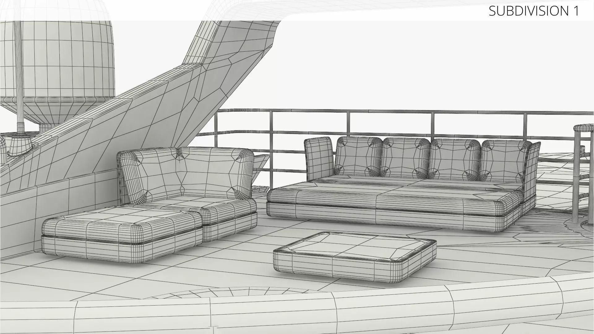 Formosa Mega Yacht with Sun Deck Rigged for Cinema 4D 3D model_13