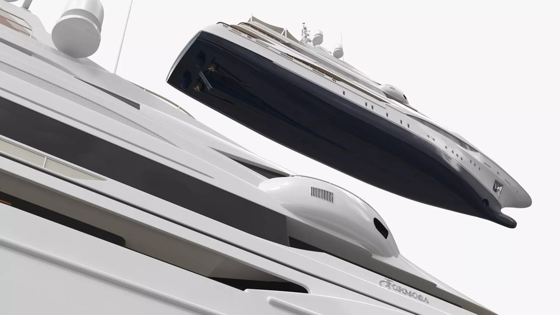 Formosa Mega Yacht with Sun Deck Rigged for Cinema 4D 3D model_5