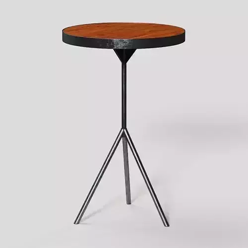 Iron tripod side table