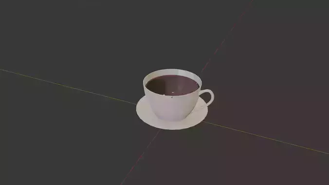 Teacup and Saucer Low-poly 3D model Teacup and Saucer Low-poly 3D model