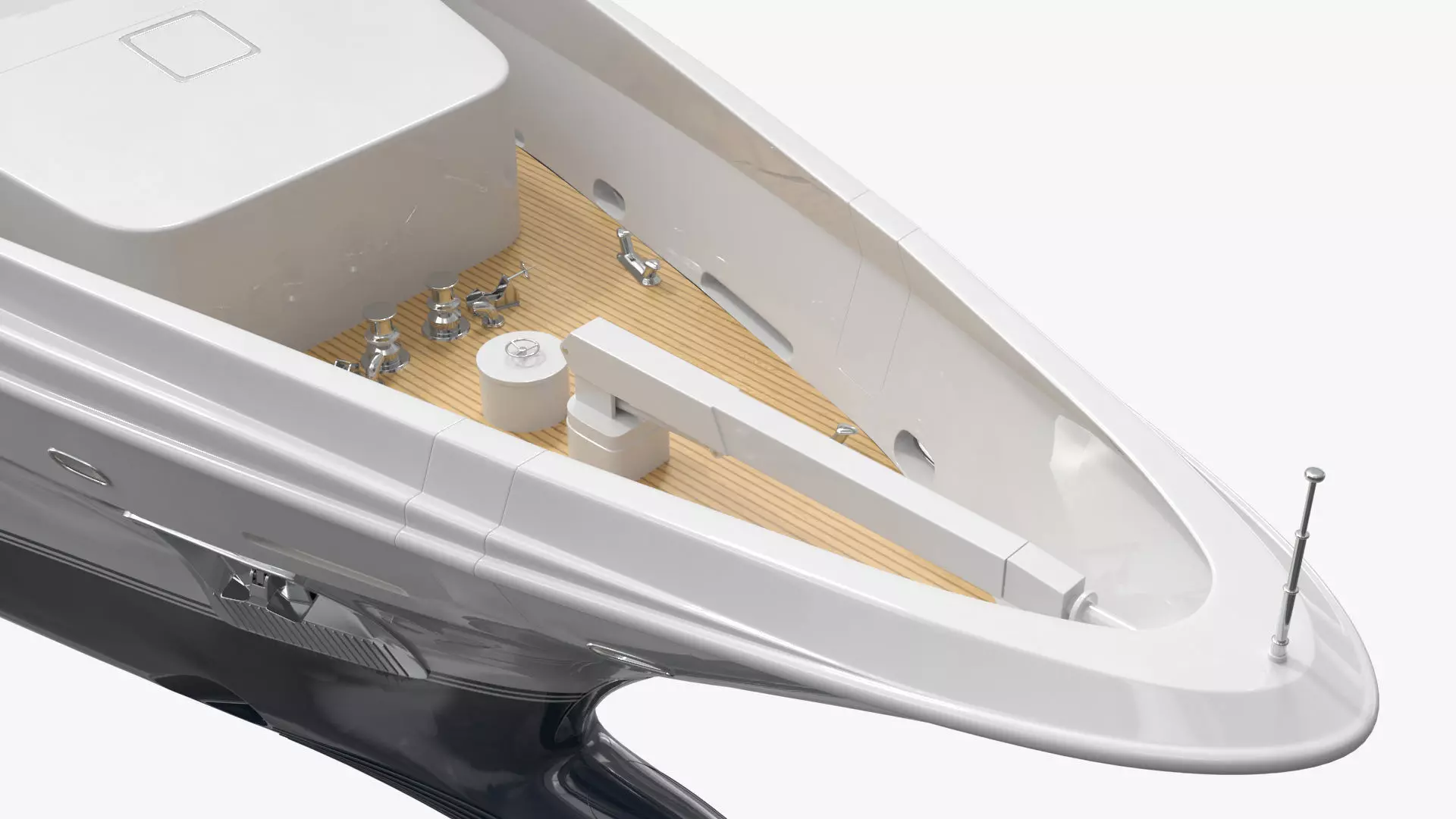 Formosa Mega Yacht with Sun Deck Rigged for Maya 3D model_7