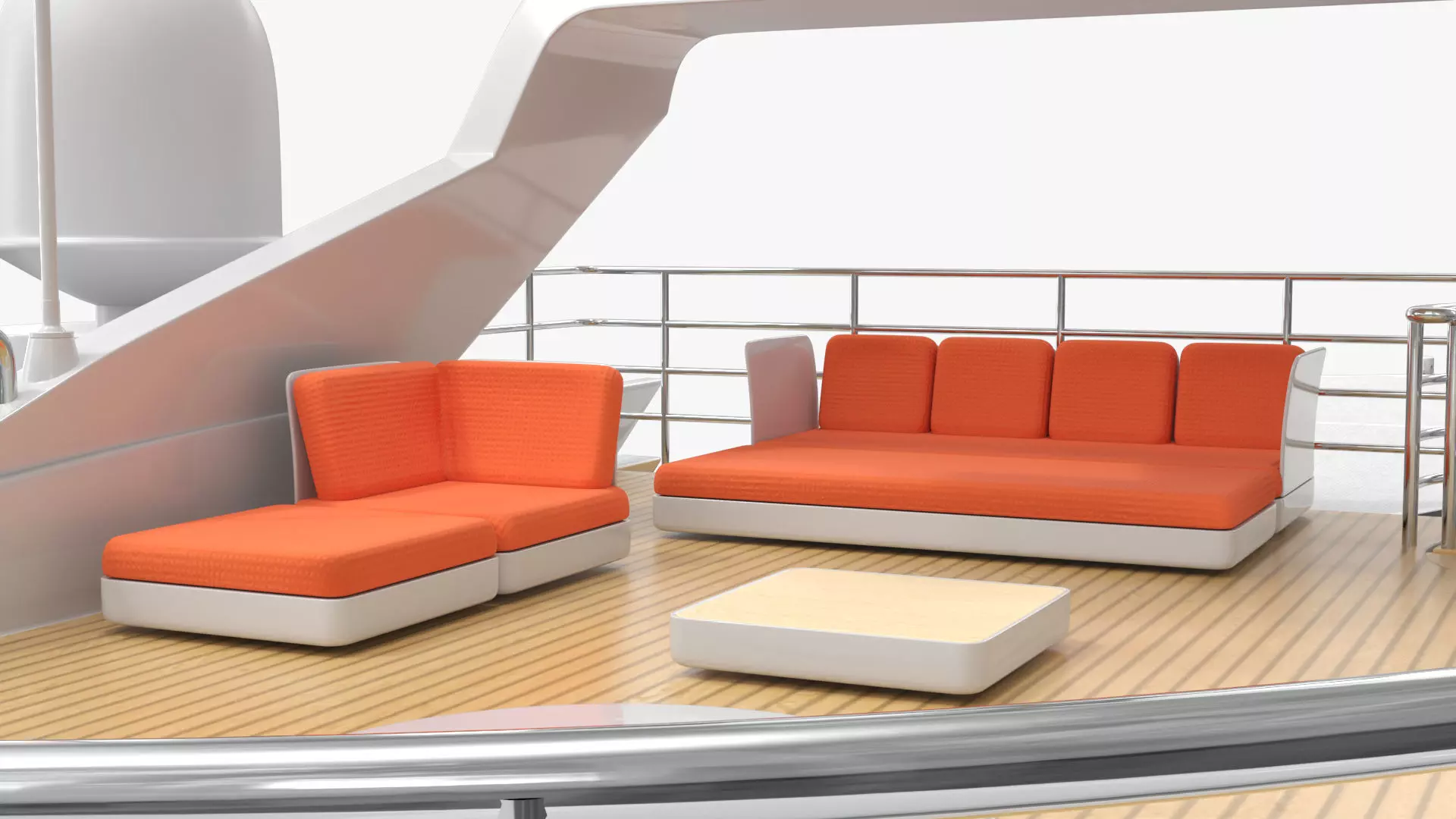 Formosa Mega Yacht with Sun Deck Rigged for Maya 3D model_9