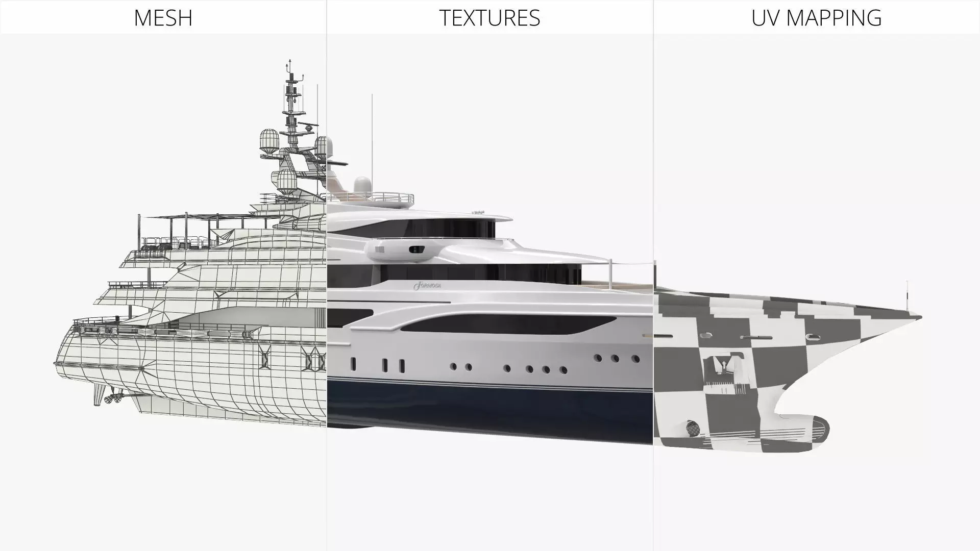 Formosa Mega Yacht with Sun Deck Rigged for Maya 3D model_11