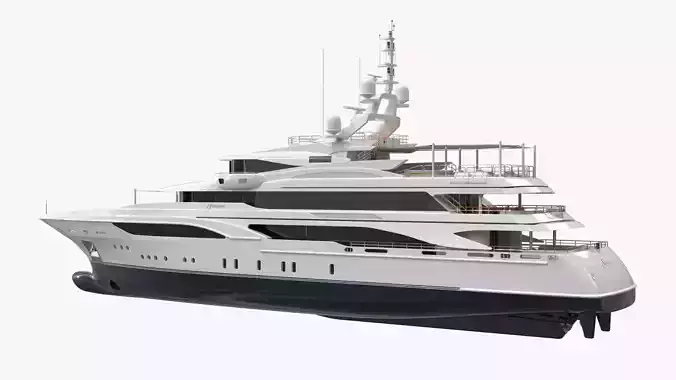 Formosa Mega Yacht with Sun Deck Rigged for Maya 3D model Formosa Mega Yacht with Sun Deck Rigged for Maya 3D model