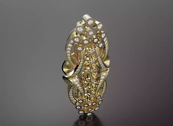 Brooch with diamonds