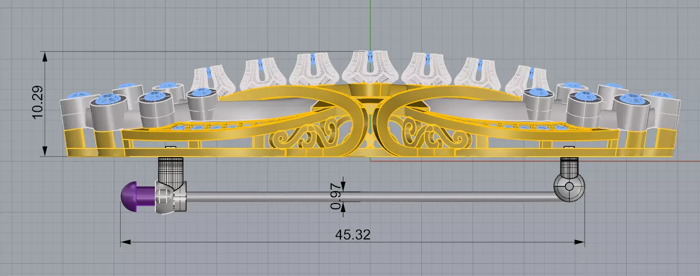 Brooch with diamonds 3D print model_5