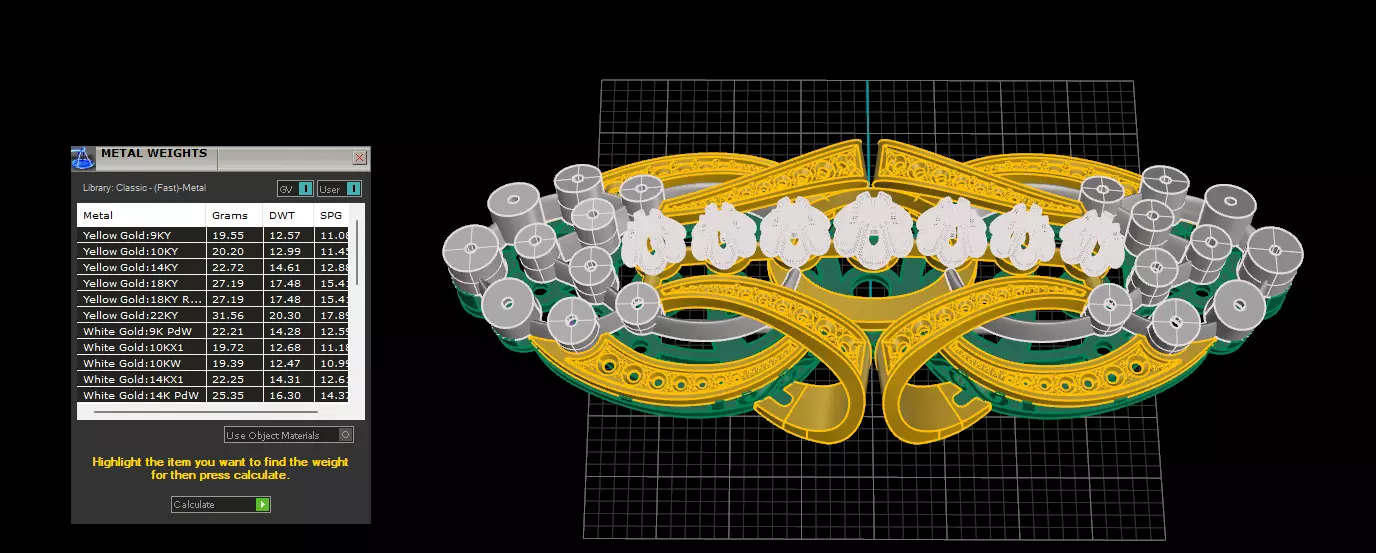 Brooch with diamonds 3D print model_9