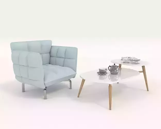 Modern Coffee Table and Armchair Set 18