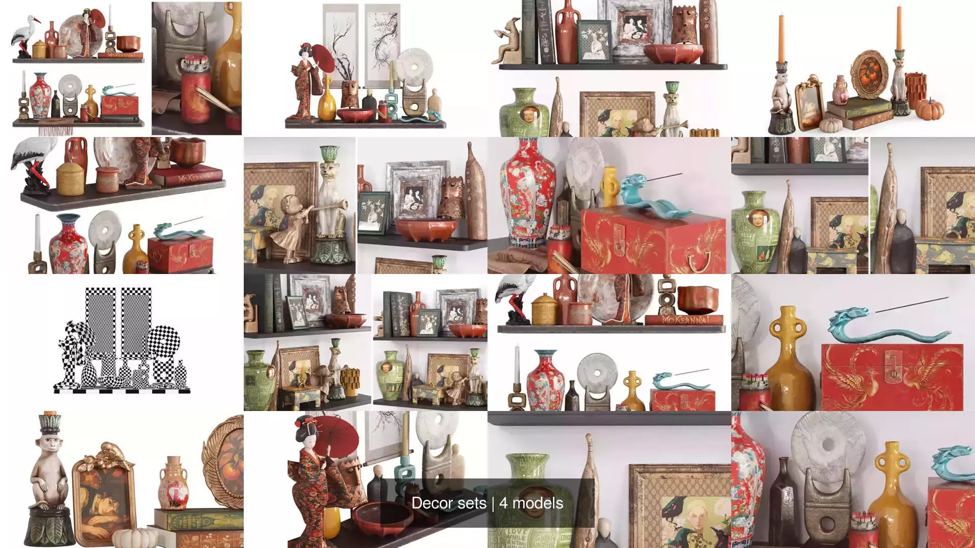 Decor sets 3D Model Collection_1