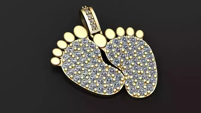 Luxury Emerald Diamond Drop Earrings 3D print model