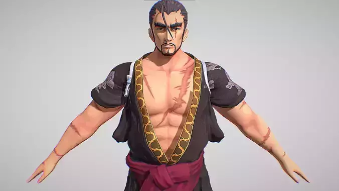 Oboro - The Member Of Baneful Bloodline - Oneechanbara Origins Low-poly 3D model Oboro - The Member Of Baneful Bloodline - Oneechanbara Origins Low-poly 3D model