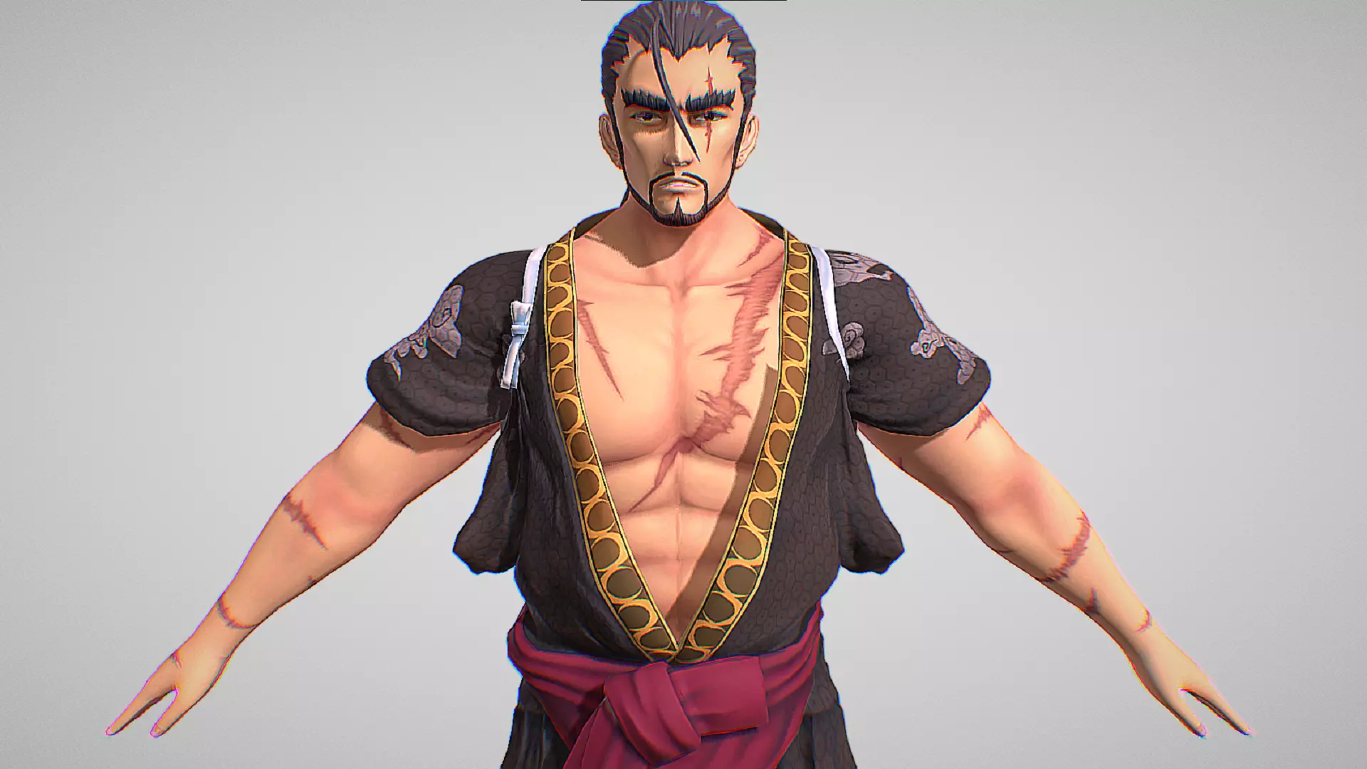 Oboro - The Member Of Baneful Bloodline - Oneechanbara Origins Low-poly 3D model_0