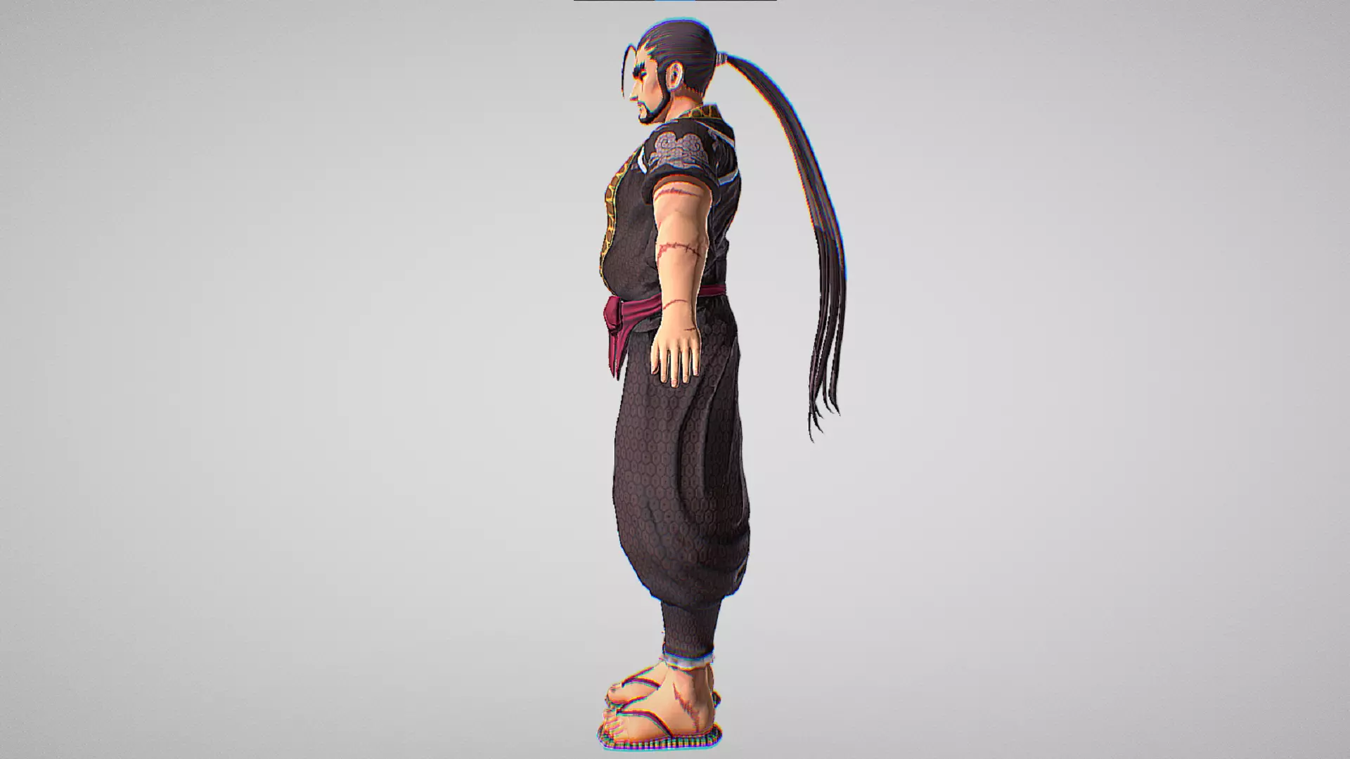 Oboro - The Member Of Baneful Bloodline - Oneechanbara Origins Low-poly 3D model_5