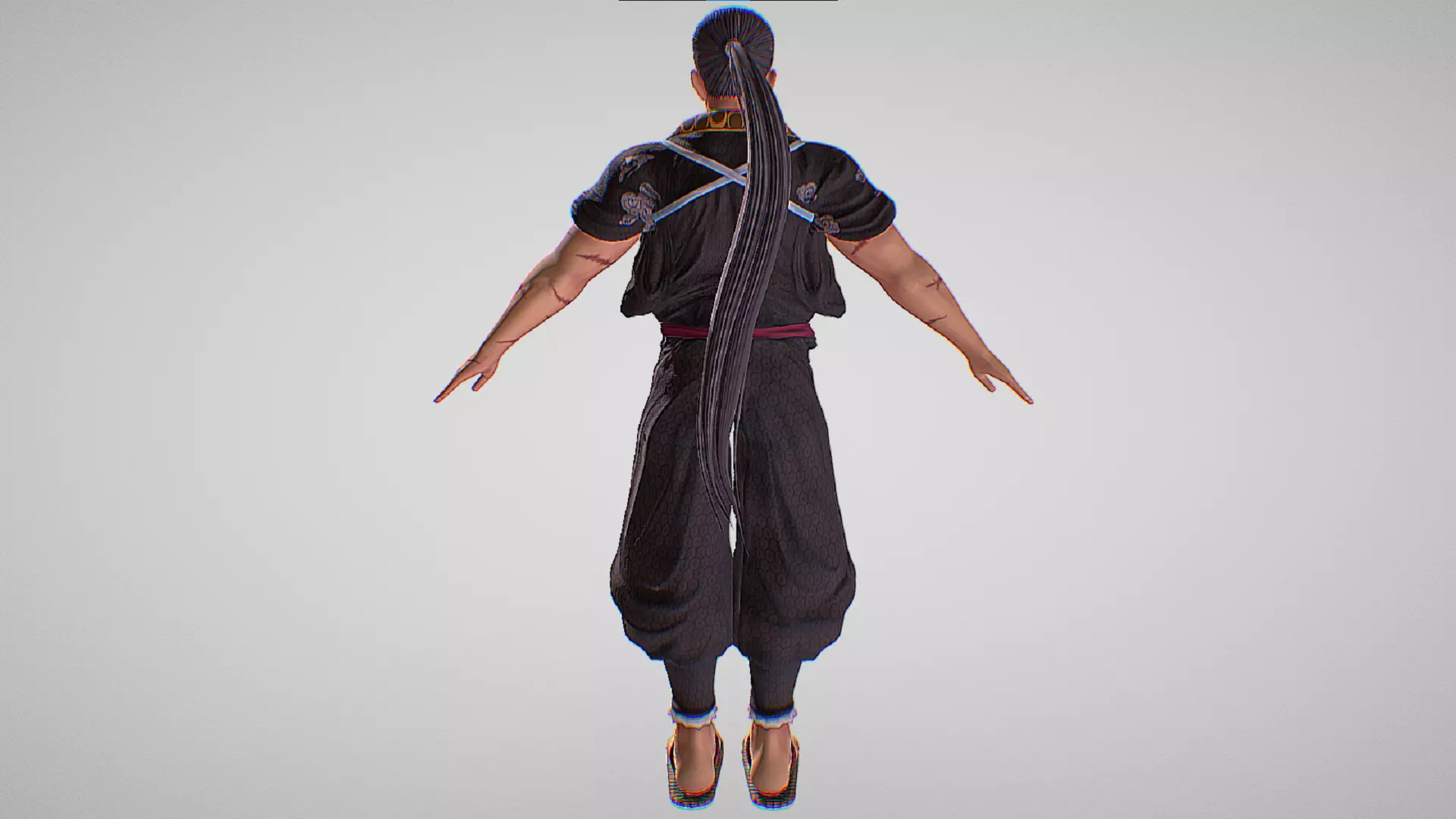 Oboro - The Member Of Baneful Bloodline - Oneechanbara Origins Low-poly 3D model_3