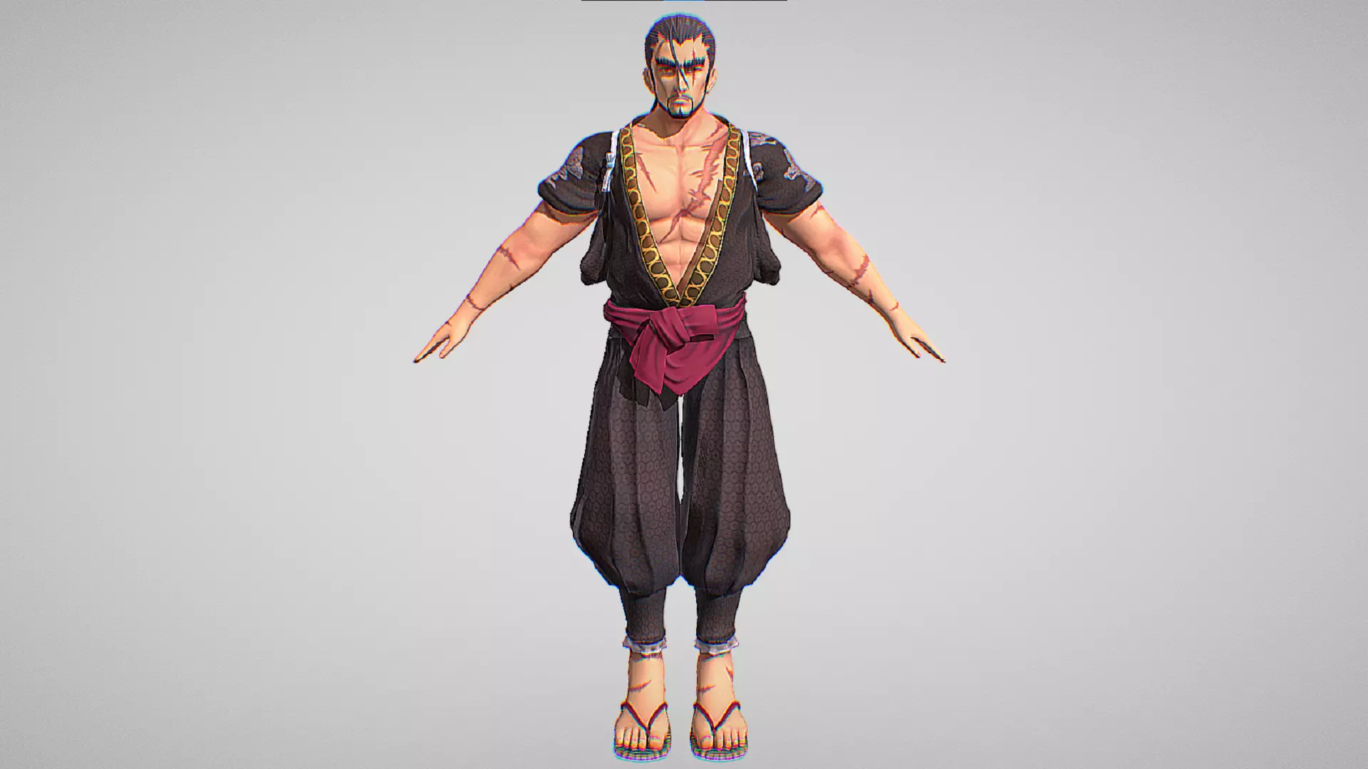 Oboro - The Member Of Baneful Bloodline - Oneechanbara Origins Low-poly 3D model_1
