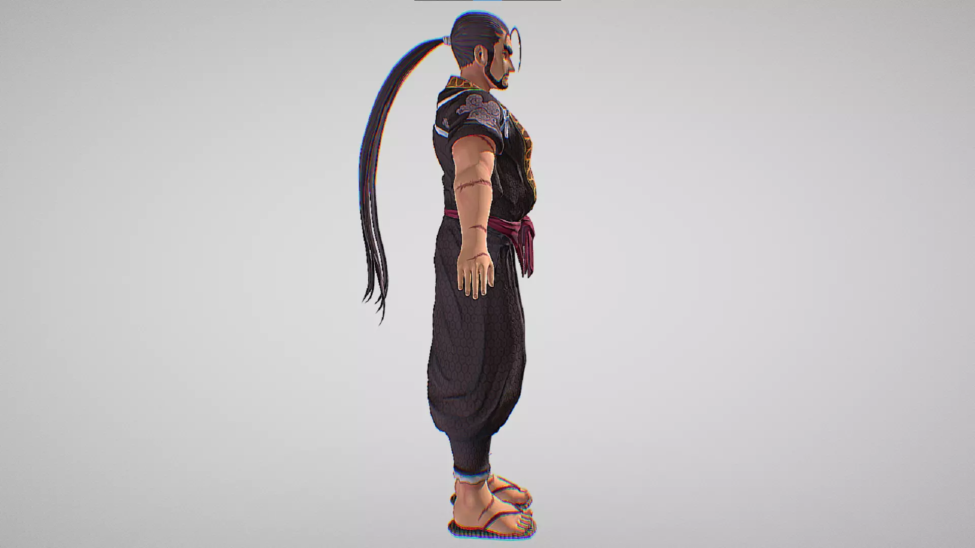Oboro - The Member Of Baneful Bloodline - Oneechanbara Origins Low-poly 3D model_4