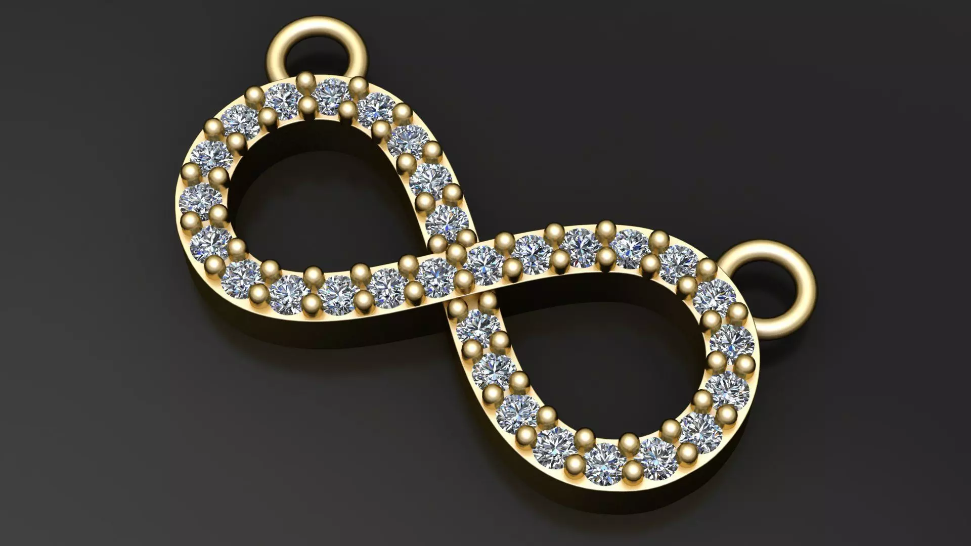 Diamond Infinity Pendant 3D print model