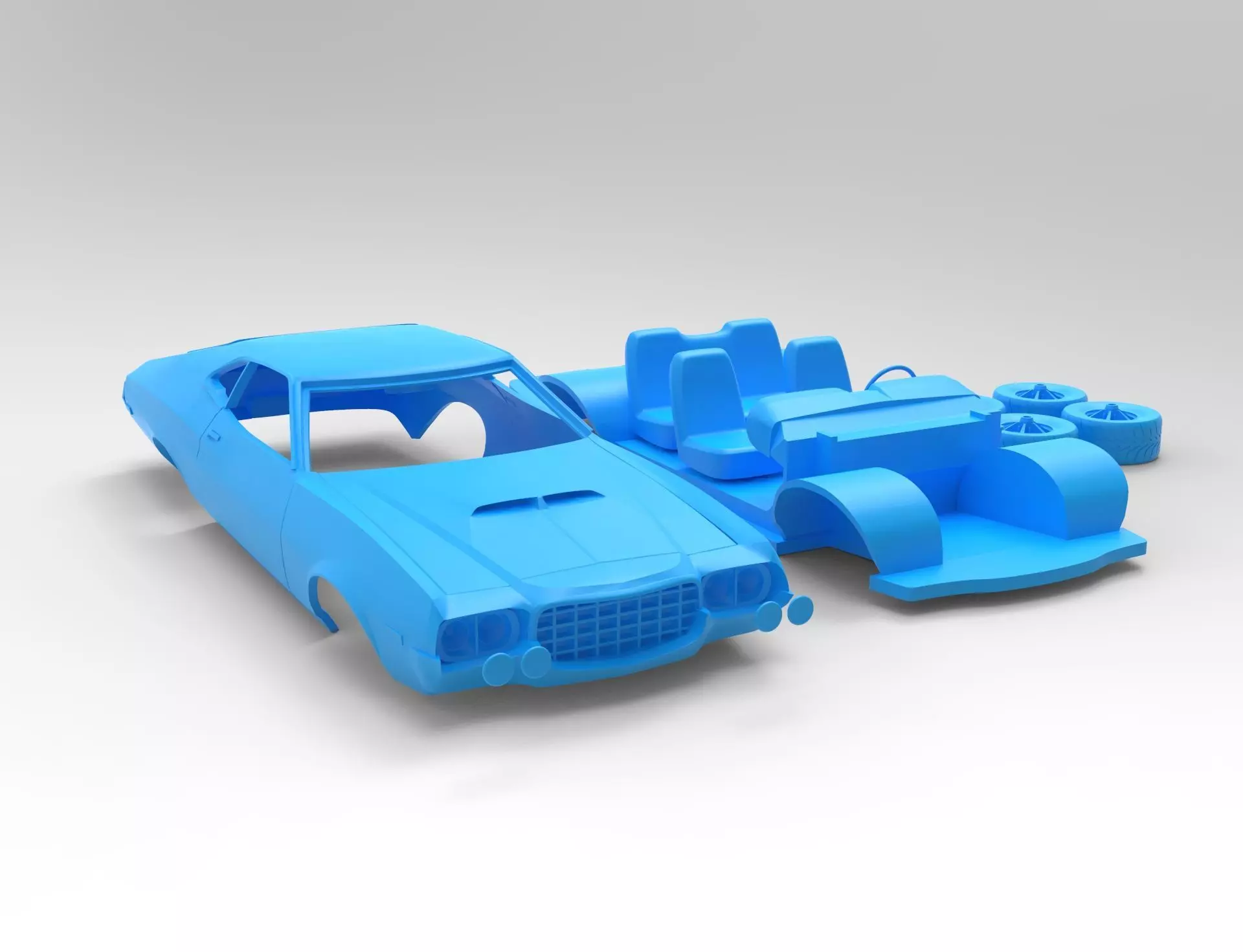 gran torino sport 72 rc 3D print model_7