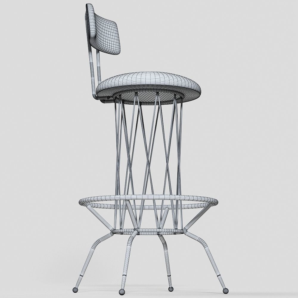 Bar Stool 3D model_4