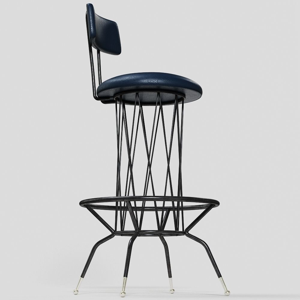 Bar Stool 3D model_2