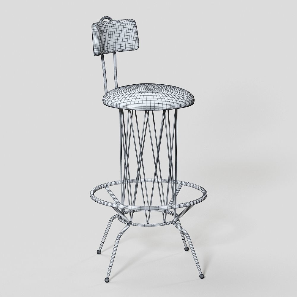 Bar Stool 3D model_3