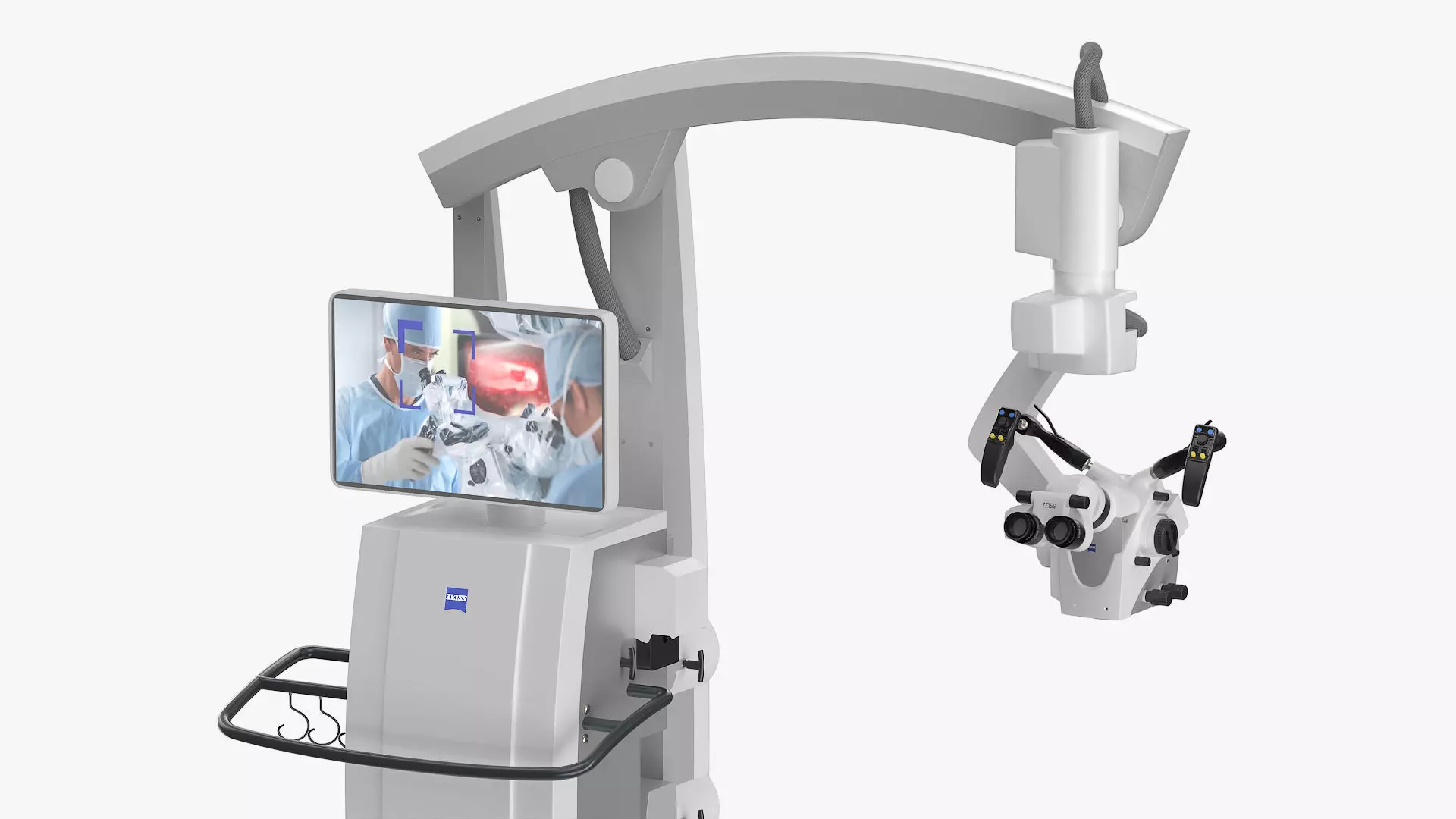 ZEISS Kinevo 800 S Operating Microscope System Rigged 3D model_0