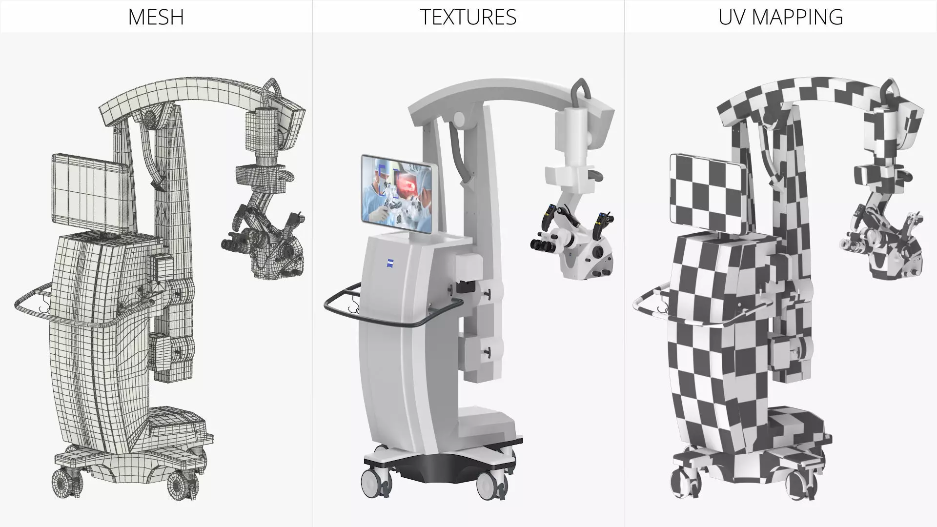 ZEISS Kinevo 800 S Operating Microscope System Rigged 3D model_8