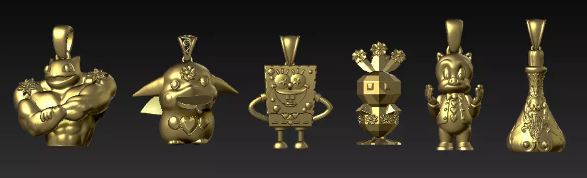 Cartoon Character Pendant Collection 3D print model_4