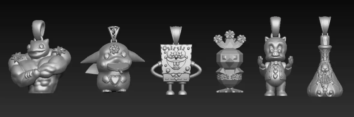 Cartoon Character Pendant Collection 3D print model_5