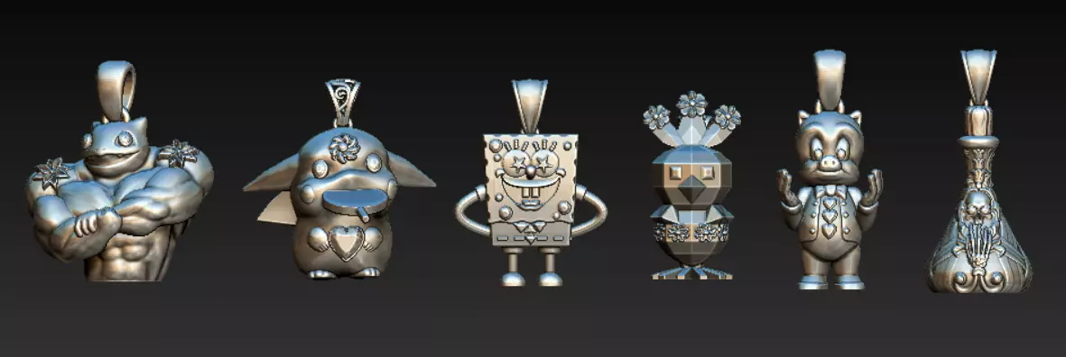 Cartoon Character Pendant Collection 3D print model_0