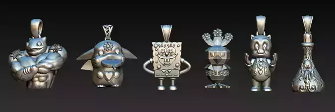 Cartoon Character Pendant Collection