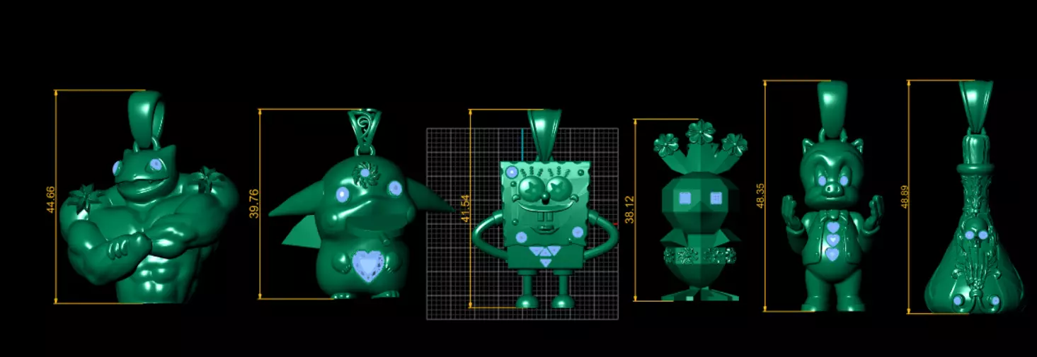 Cartoon Character Pendant Collection 3D print model_13