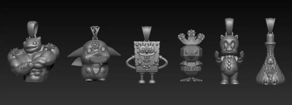 Cartoon Character Pendant Collection 3D print model_6