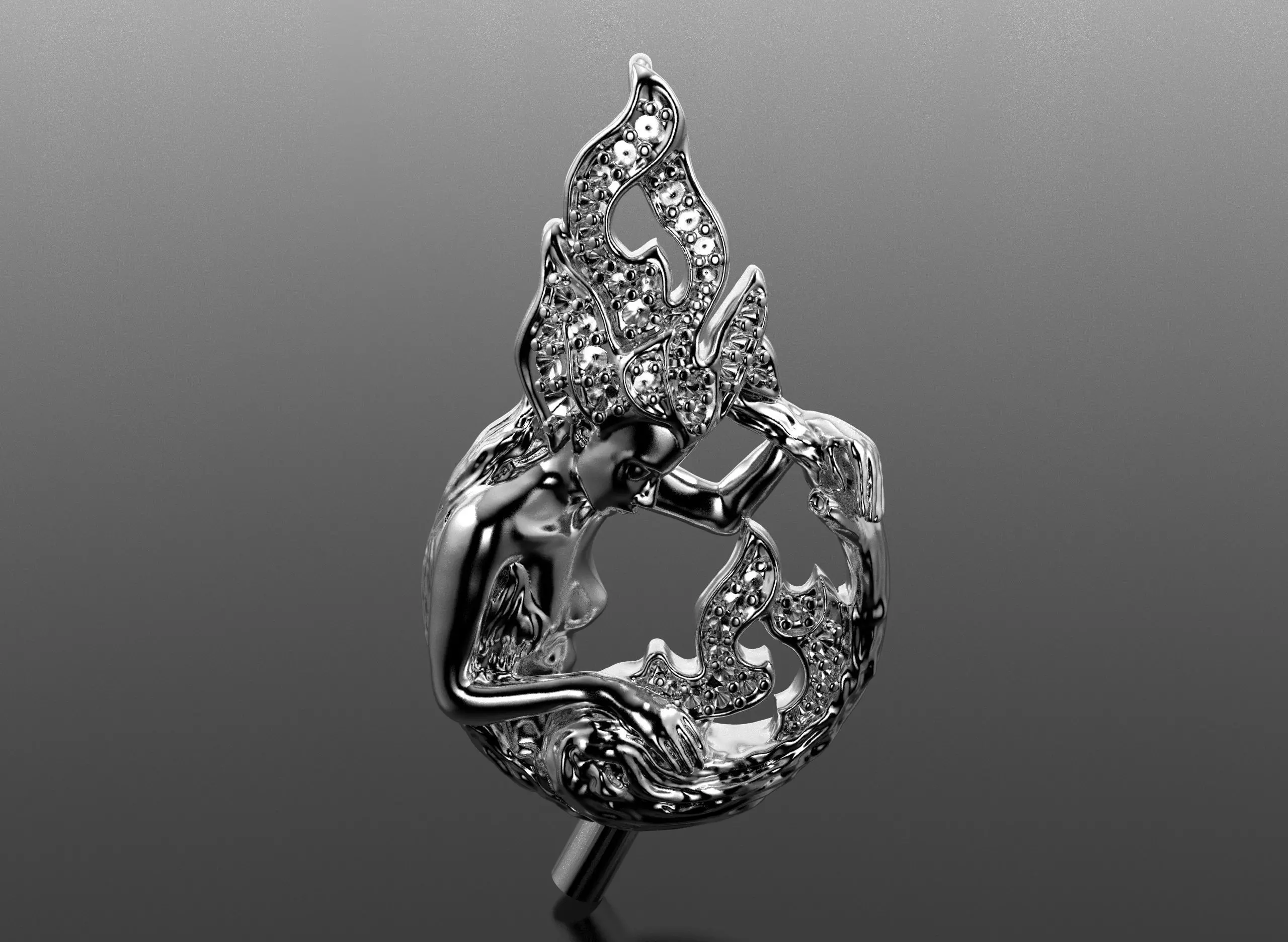 Magerit pendant 3D print model_2