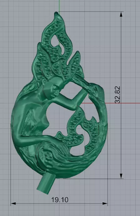 Magerit pendant 3D print model_5