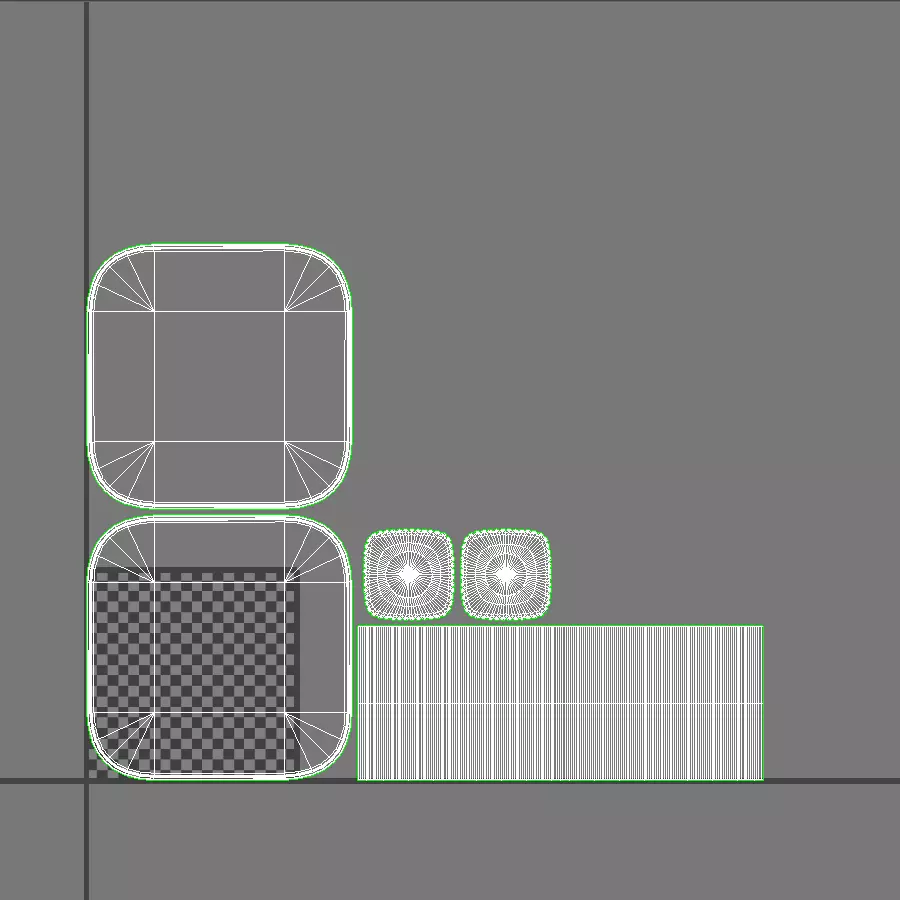 Selene Square Marble Dining Table Low-poly 3D model_18