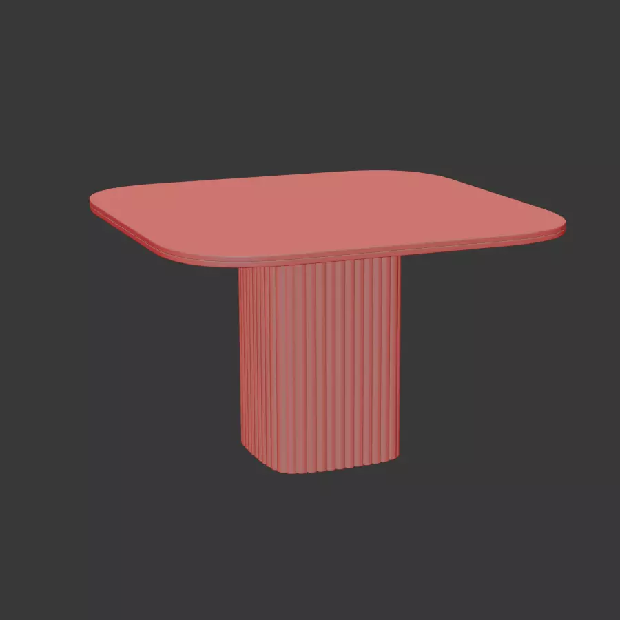 Selene Square Marble Dining Table Low-poly 3D model_10