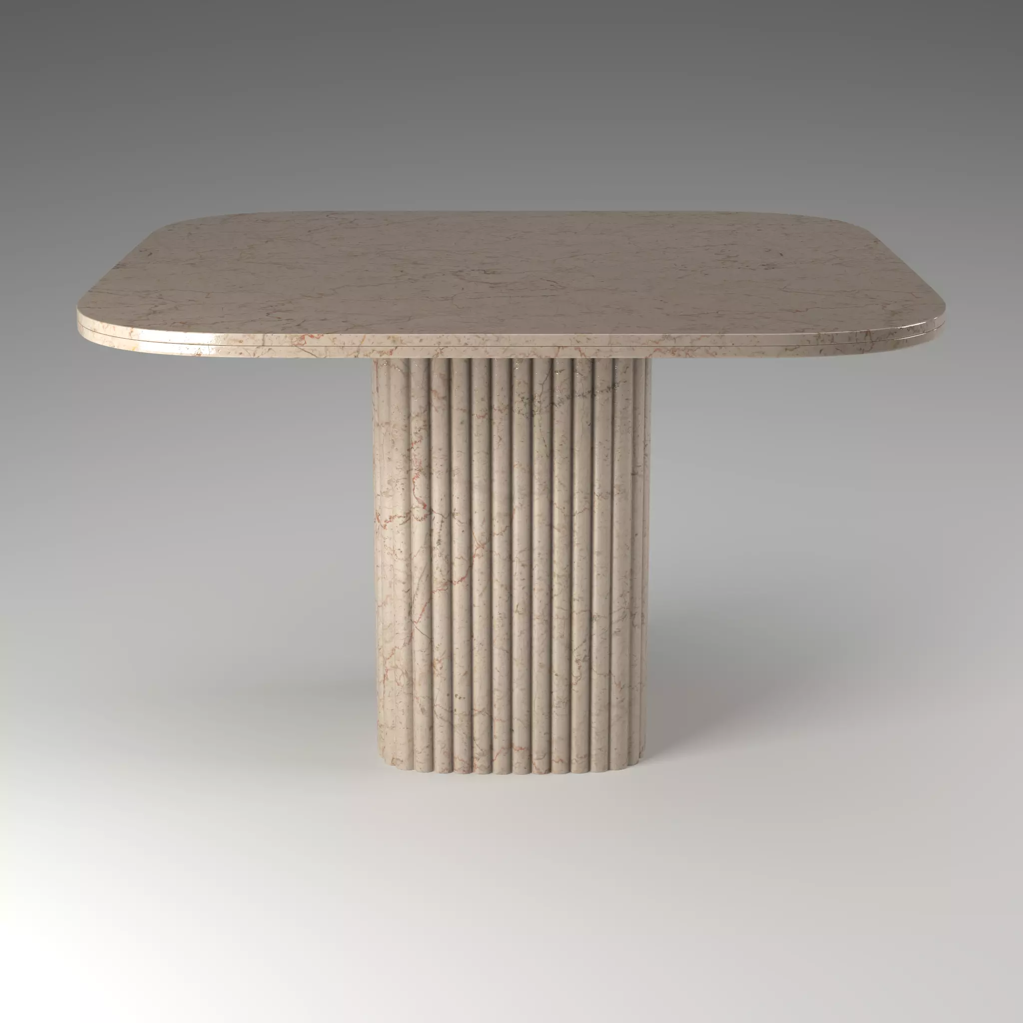 Selene Square Marble Dining Table Low-poly 3D model_3