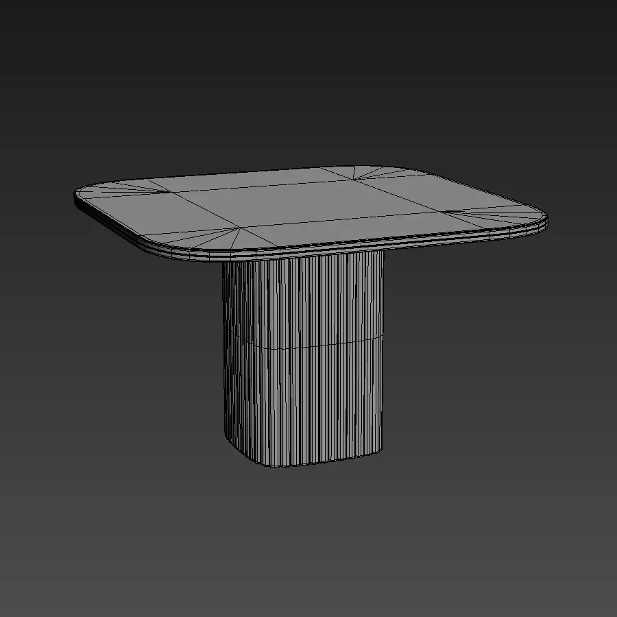 Selene Square Marble Dining Table Low-poly 3D model_13