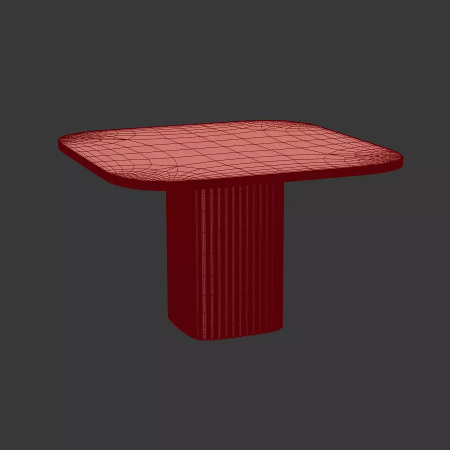 Selene Square Marble Dining Table Low-poly 3D model_7
