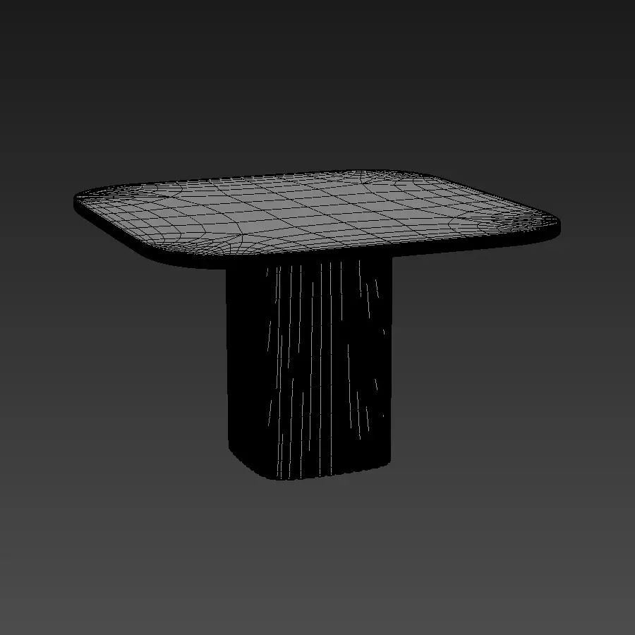 Selene Square Marble Dining Table Low-poly 3D model_9
