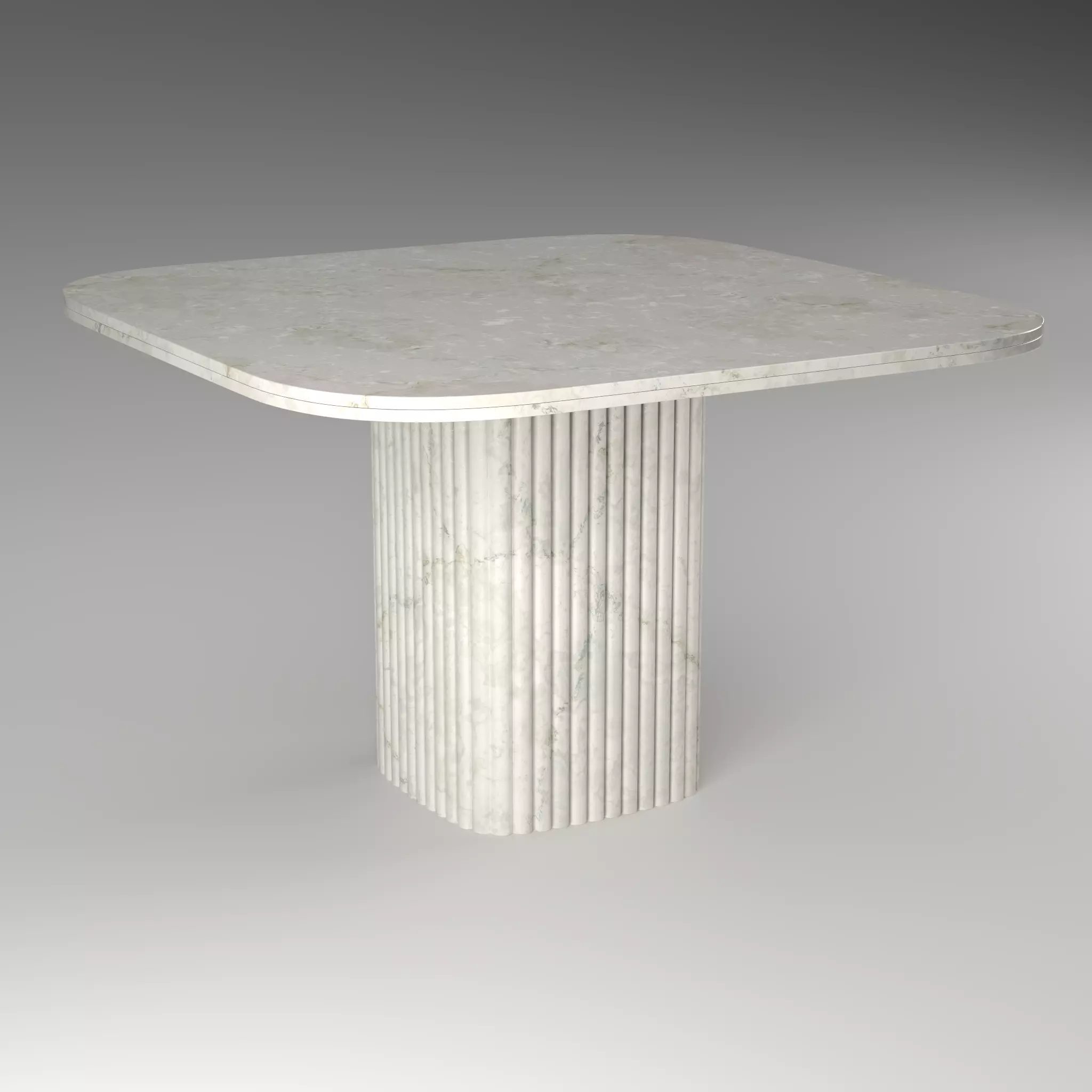 Selene Square Marble Dining Table Low-poly 3D model_4