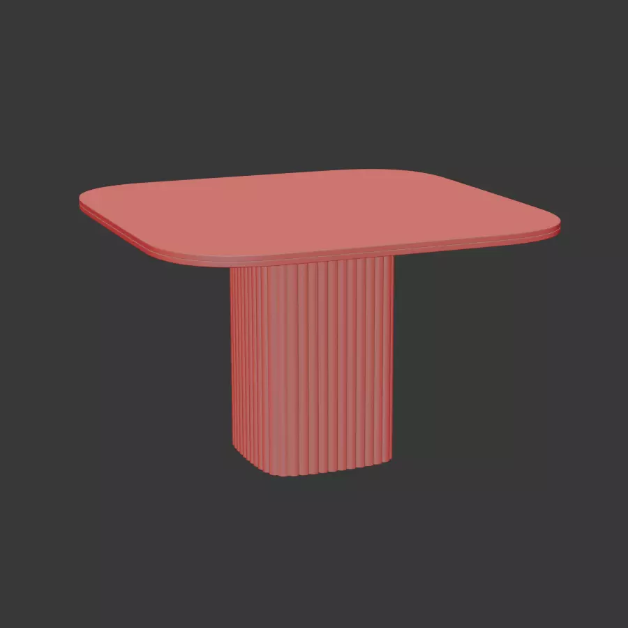 Selene Square Marble Dining Table Low-poly 3D model_6