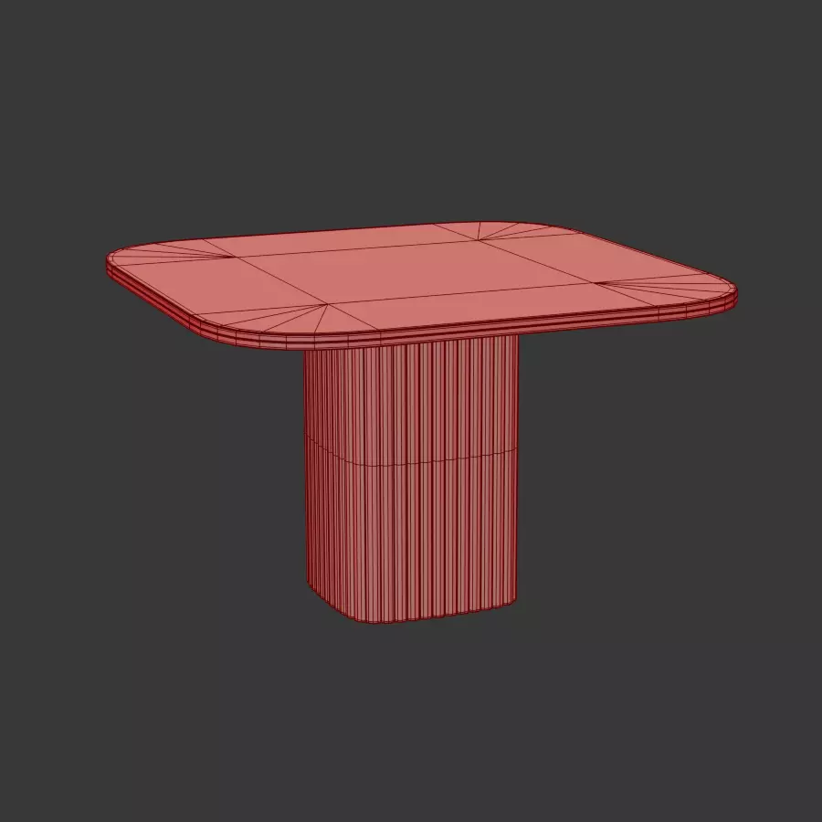 Selene Square Marble Dining Table Low-poly 3D model_11